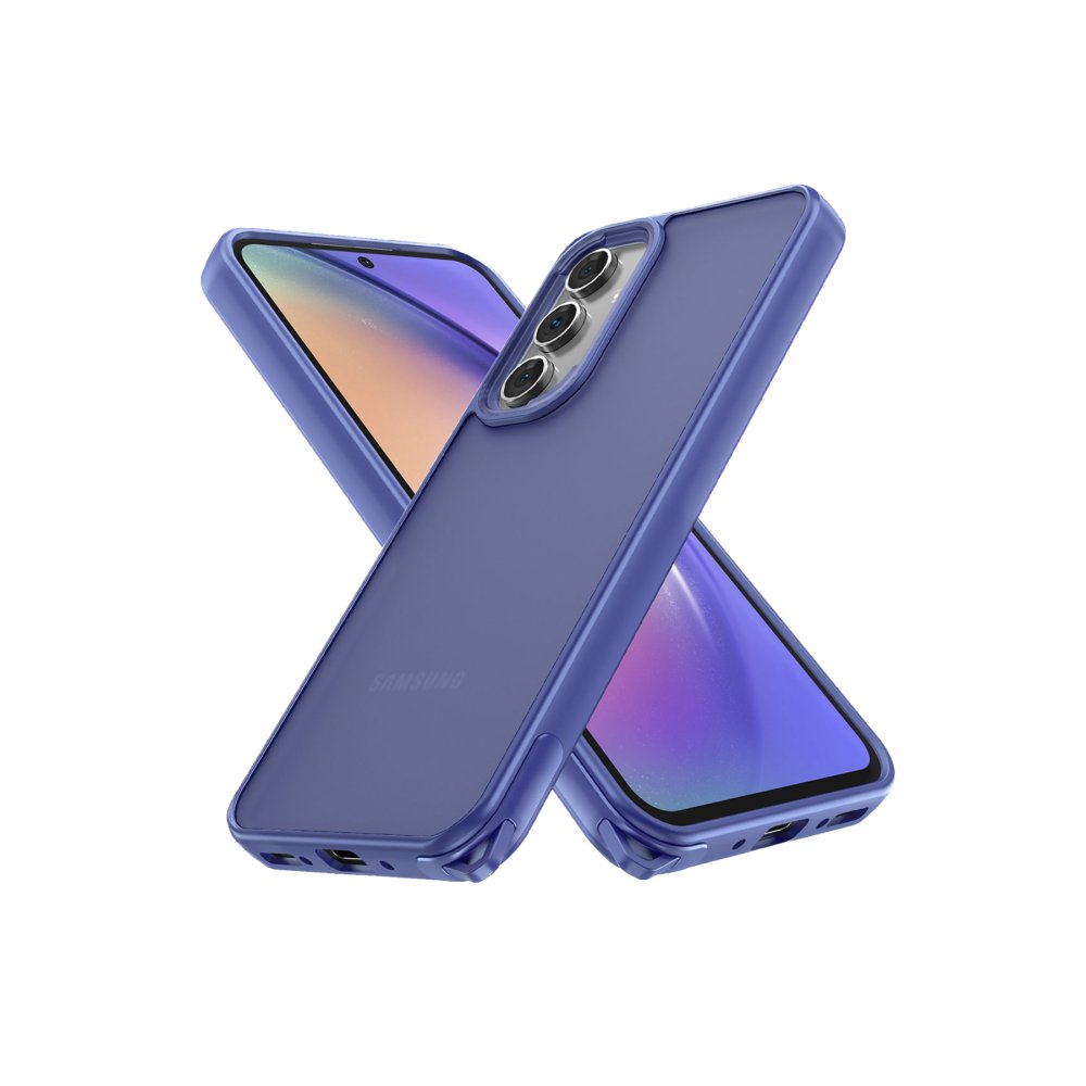Newface Samsung Galaxy A55 5G Kılıf Elegant Kapak - Açık Mavi