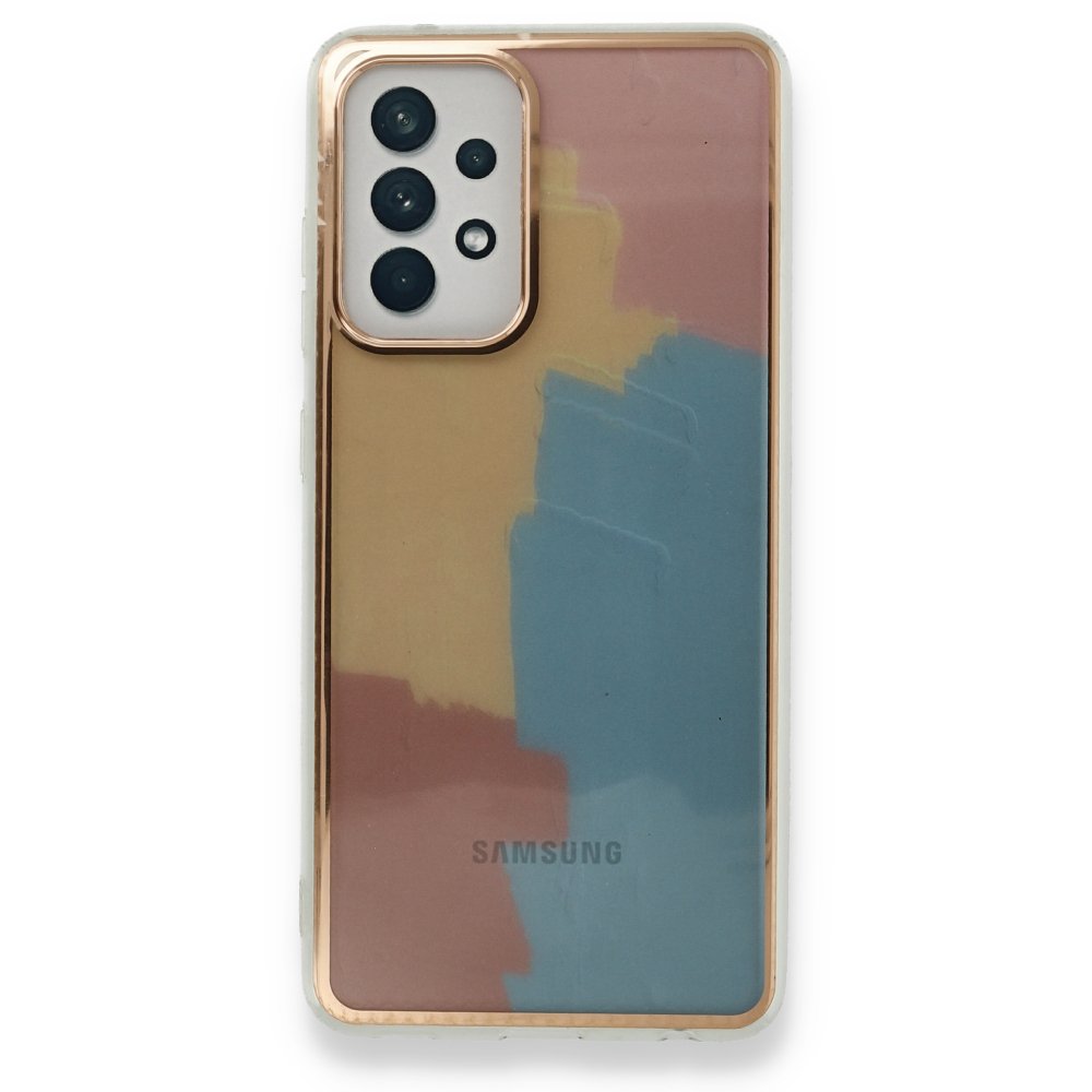 Newface Samsung Galaxy A72 Kılıf Çiçekli Silikon - Kırmızı