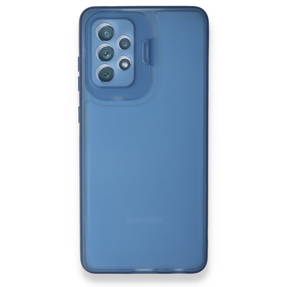 Newface Samsung Galaxy A72 Kılıf Jumbo Silikon - Mavi