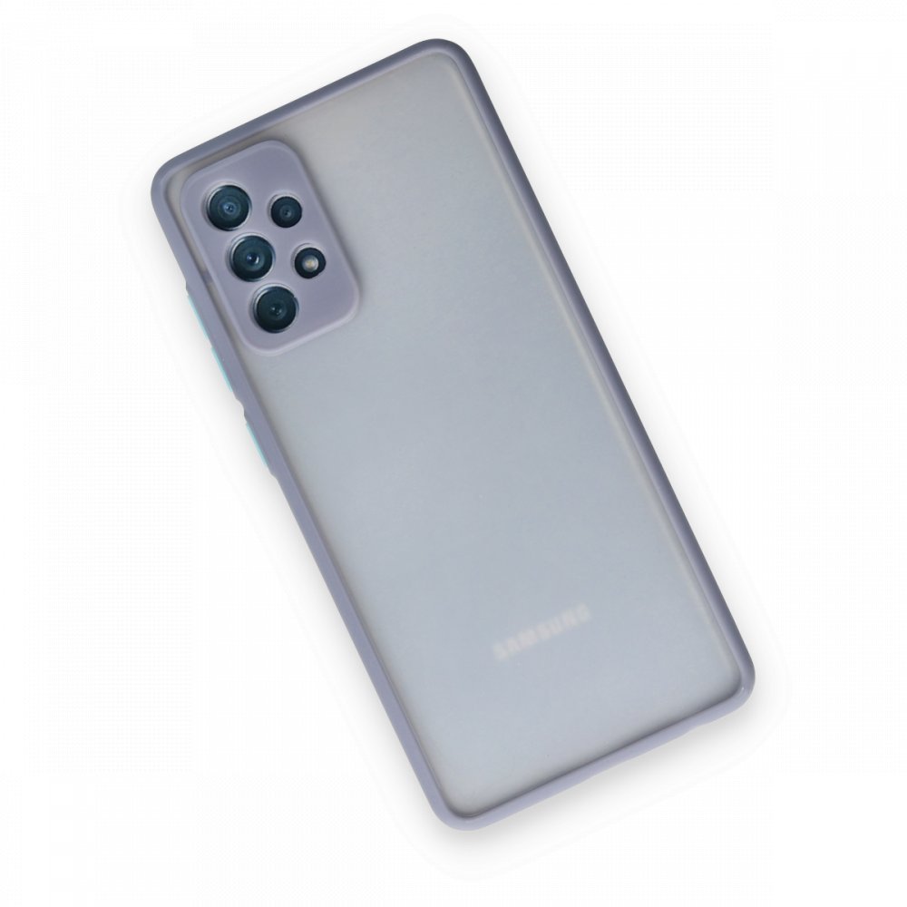 Newface Samsung Galaxy A72 Kılıf Montreal Silikon Kapak - Gri