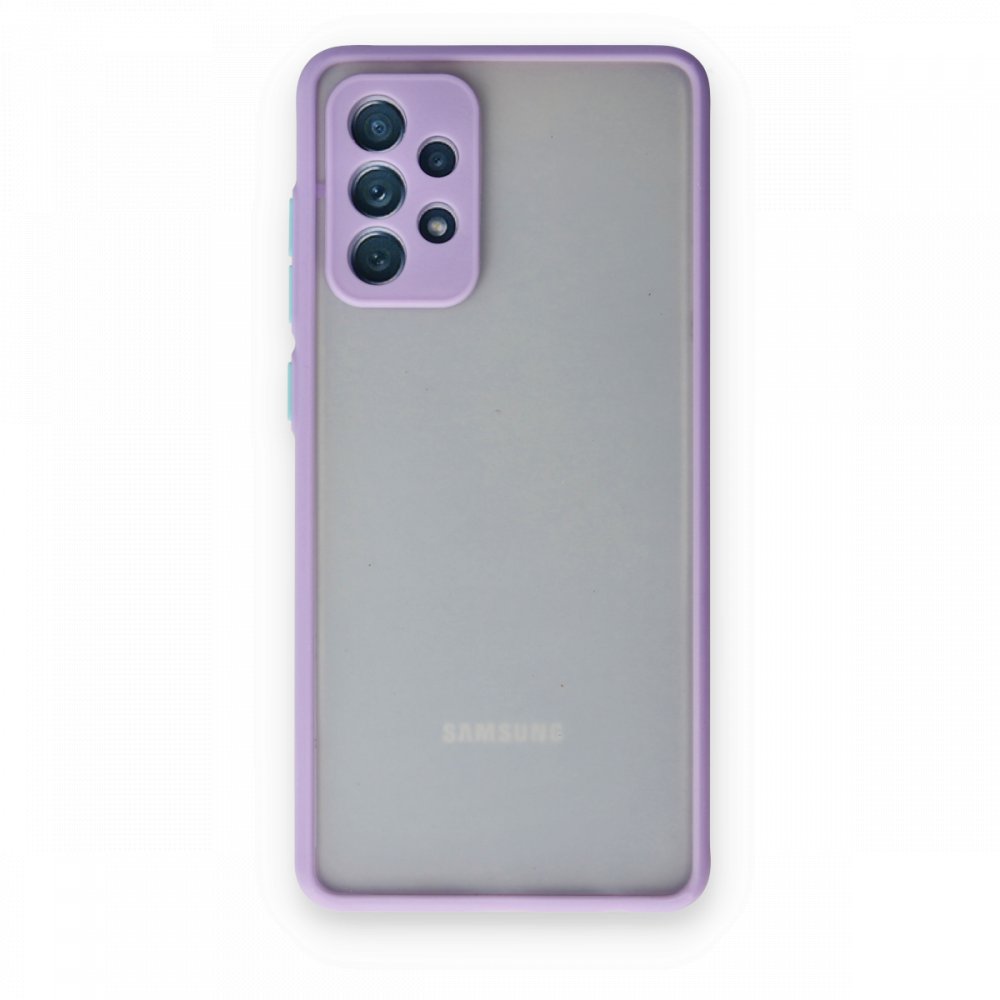 Newface Samsung Galaxy A72 Kılıf Montreal Silikon Kapak - Mor