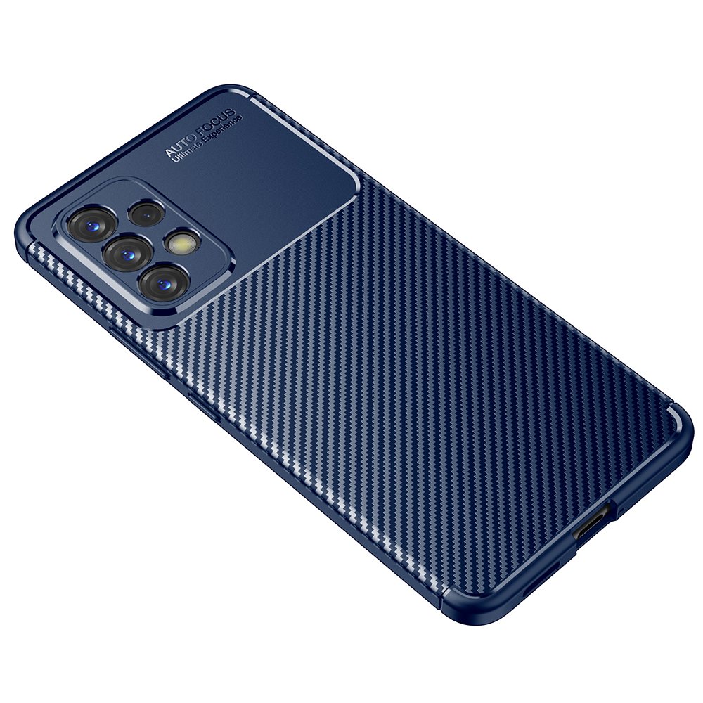 Newface Samsung Galaxy A73 5G Kılıf Auto Focus Karbon Kapak - Lacivert