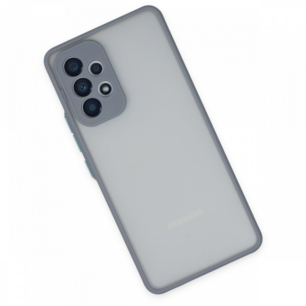 Newface Samsung Galaxy A73 5G Kılıf Montreal Silikon Kapak - Gri
