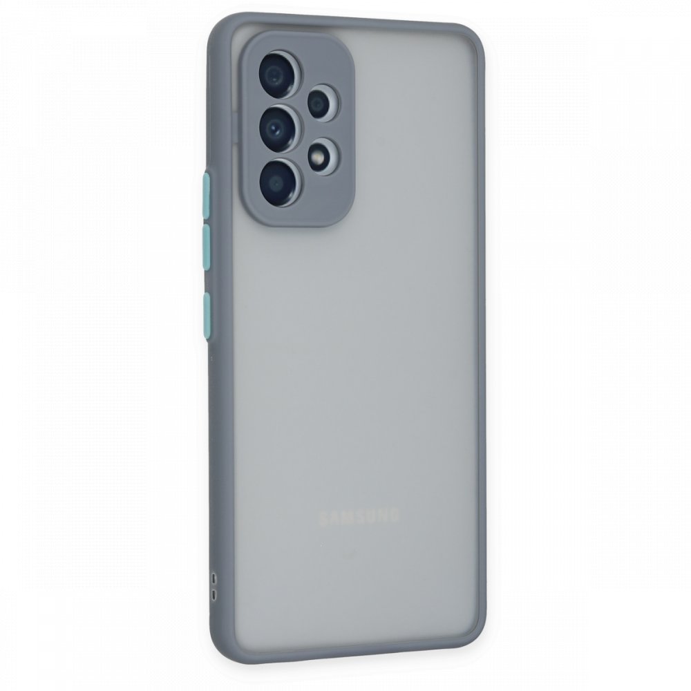 Newface Samsung Galaxy A73 5G Kılıf Montreal Silikon Kapak - Gri