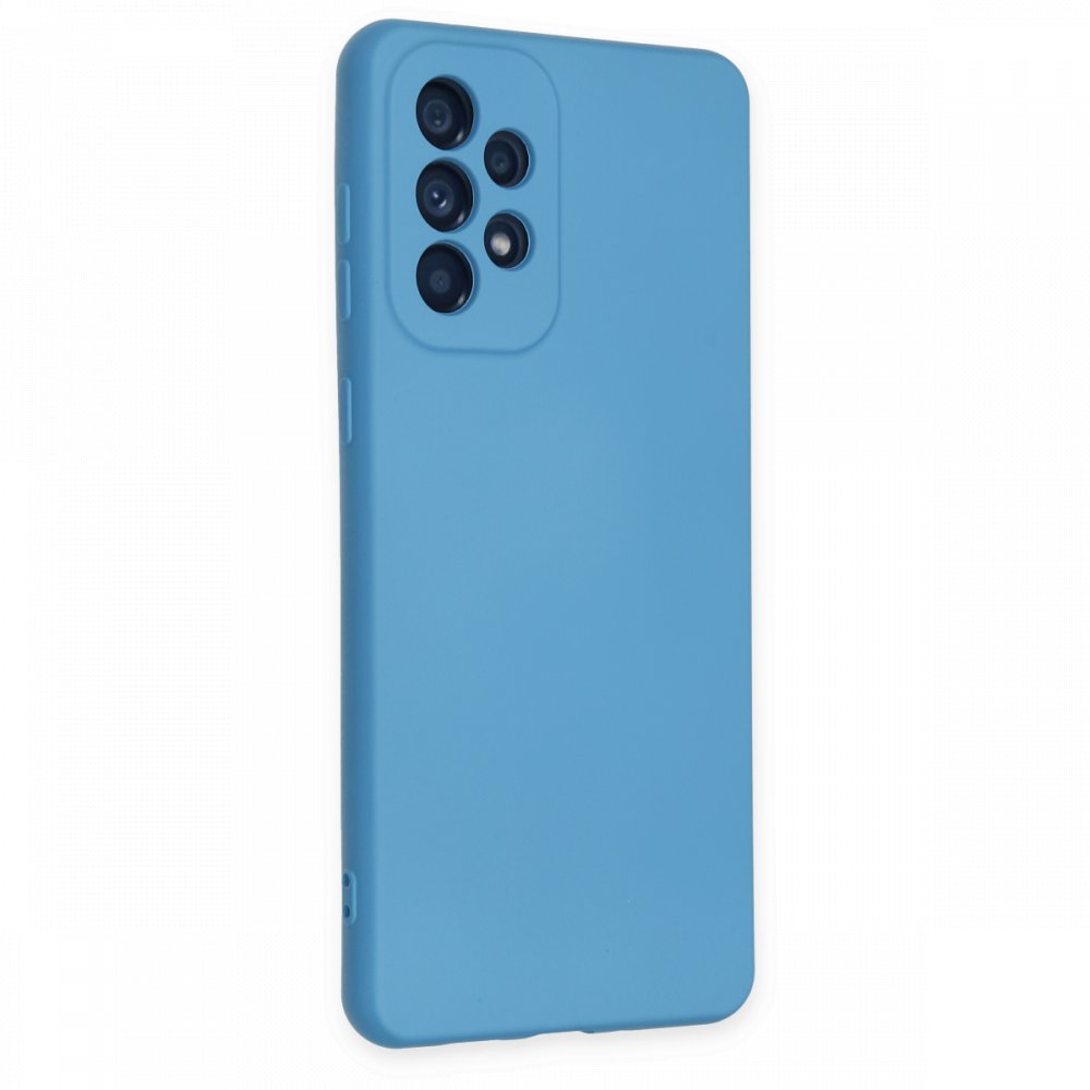 Newface Samsung Galaxy A73 5G Kılıf Nano içi Kadife Silikon - Mavi
