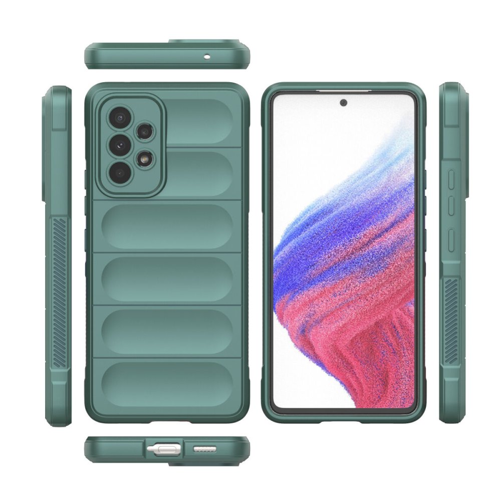Newface Samsung Galaxy A73 5G Kılıf Optimum Silikon - Koyu Yeşil