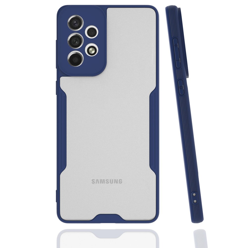 Newface Samsung Galaxy A73 5G Kılıf Platin Silikon - Lacivert