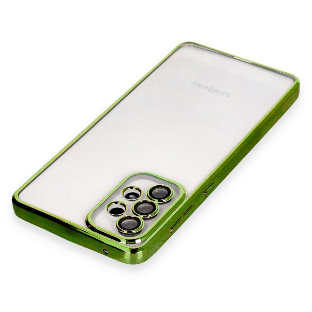 Newface Samsung Galaxy A73 5G Kılıf Razer Lensli Silikon - Yeşil