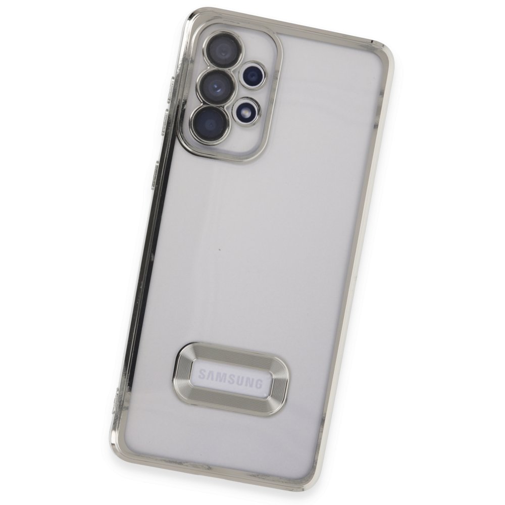 Newface Samsung Galaxy A73 5G Kılıf Slot Silikon - Gümüş