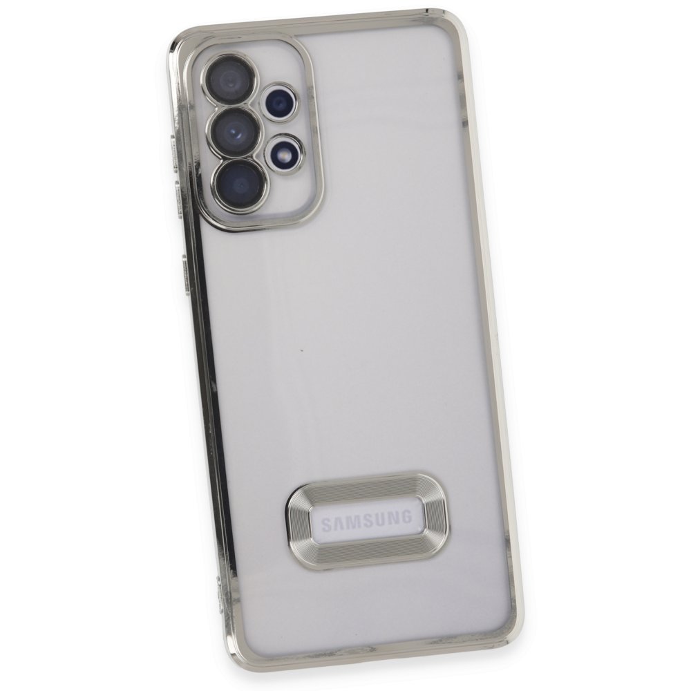 Newface Samsung Galaxy A73 5G Kılıf Slot Silikon - Gümüş