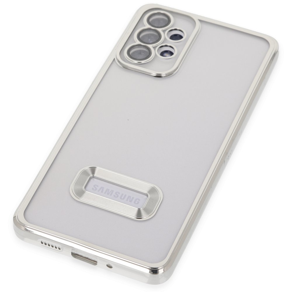 Newface Samsung Galaxy A73 5G Kılıf Slot Silikon - Gümüş