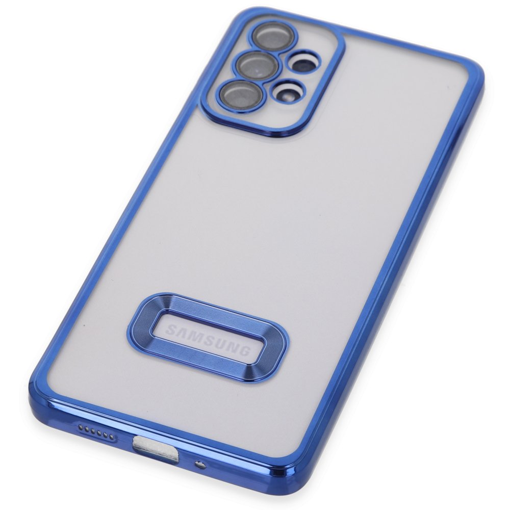 Newface Samsung Galaxy A73 5G Kılıf Slot Silikon - Mavi
