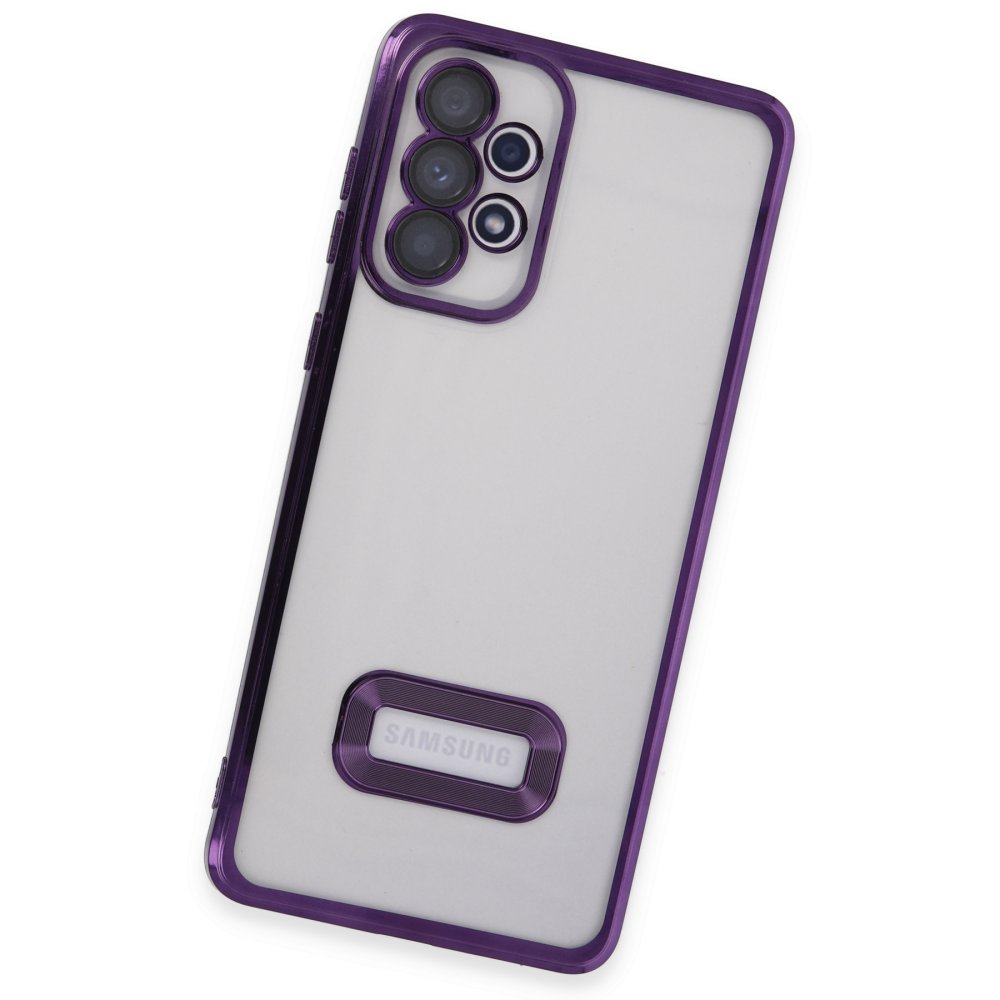 Newface Samsung Galaxy A73 5G Kılıf Slot Silikon - Mor