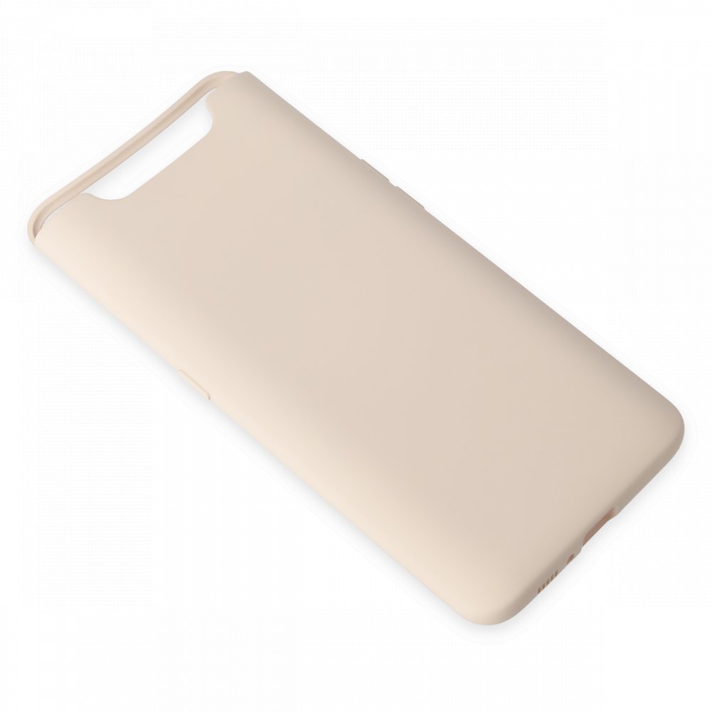 Newface Samsung Galaxy A80 Kılıf Nano içi Kadife Silikon - Pudra