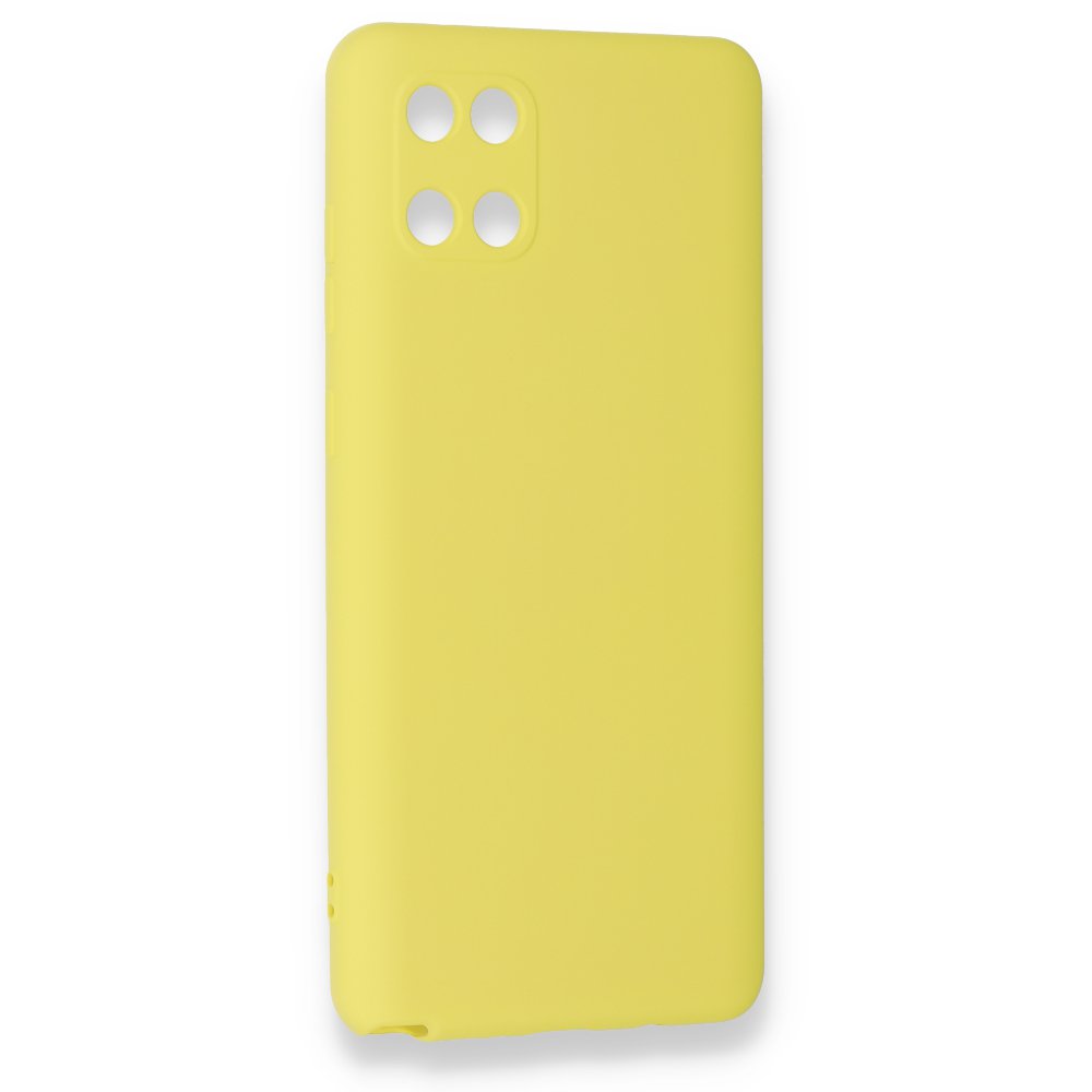 Newface Samsung Galaxy A81 / Note 10 Lite Kılıf Nano içi Kadife Silikon - Sarı