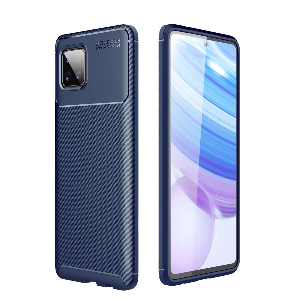 Newface Samsung Galaxy A81 / Note 10 Lite Kılıf Focus Karbon Silikon - Lacivert