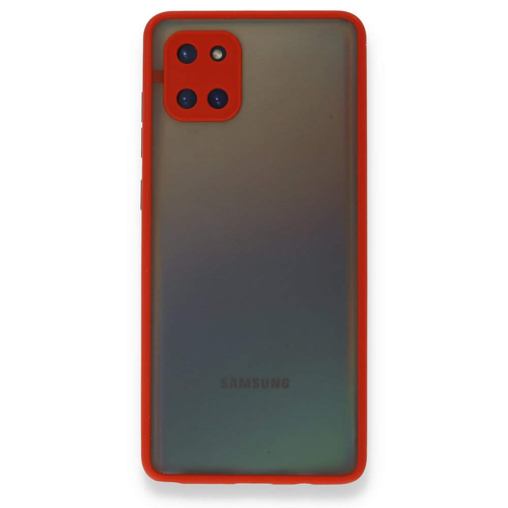 Newface Samsung Galaxy A81 / Note 10 Lite Kılıf Montreal Silikon Kapak - Kırmızı