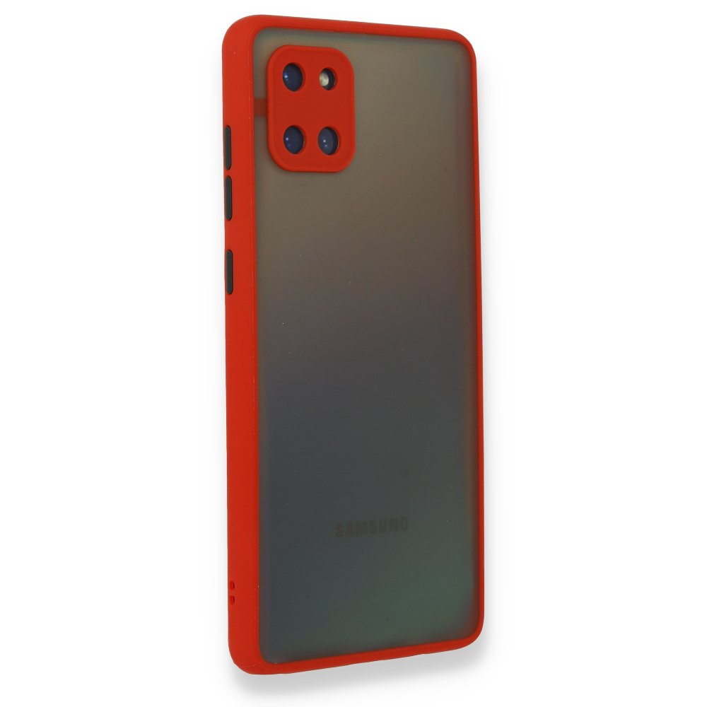 Newface Samsung Galaxy A81 / Note 10 Lite Kılıf Montreal Silikon Kapak - Kırmızı