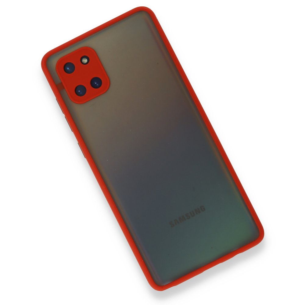 Newface Samsung Galaxy A81 / Note 10 Lite Kılıf Montreal Silikon Kapak - Kırmızı