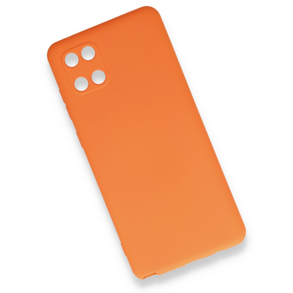 Newface Samsung Galaxy A81 / Note 10 Lite Kılıf Nano içi Kadife Silikon - Turuncu