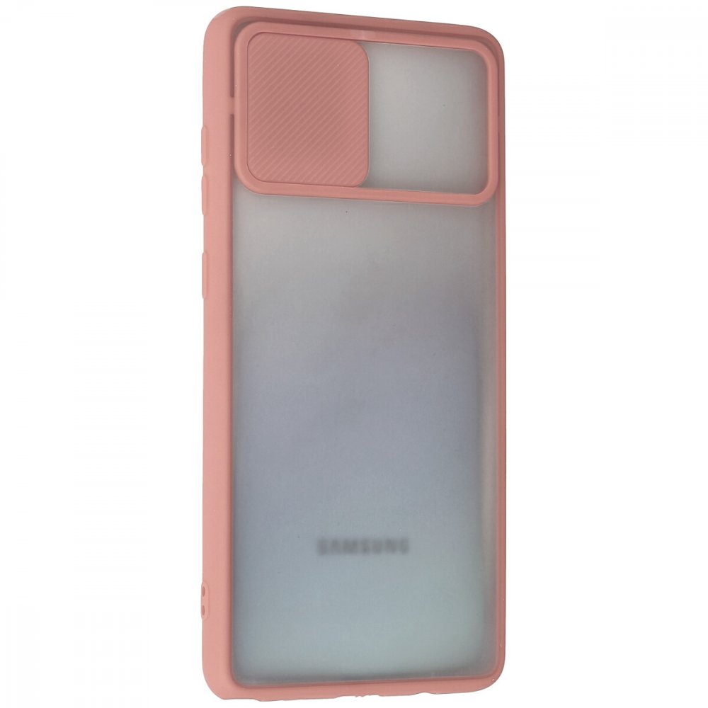 Newface Samsung Galaxy A81 / Note 10 Lite Kılıf Palm Buzlu Kamera Sürgülü Silikon - Pembe