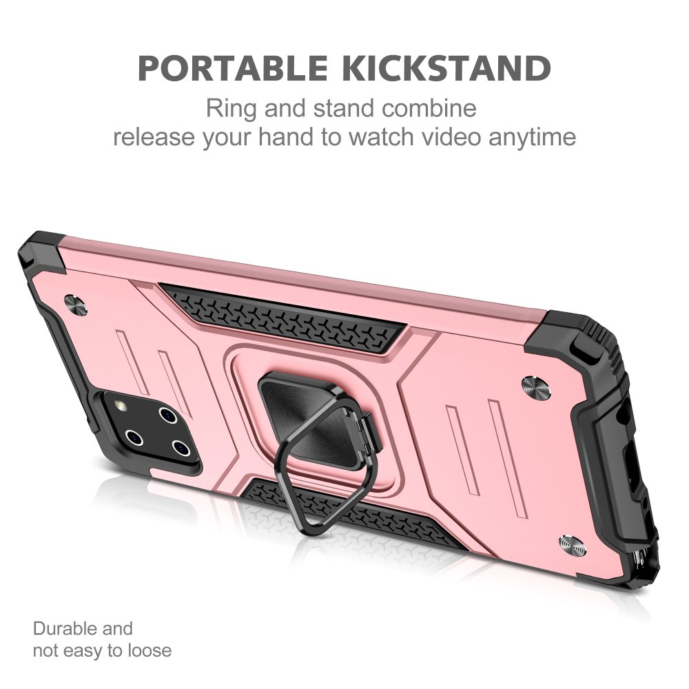 Newface Samsung Galaxy A81 / Note 10 Lite Kılıf Zegna Yüzüklü Silikon Kapak - Rose