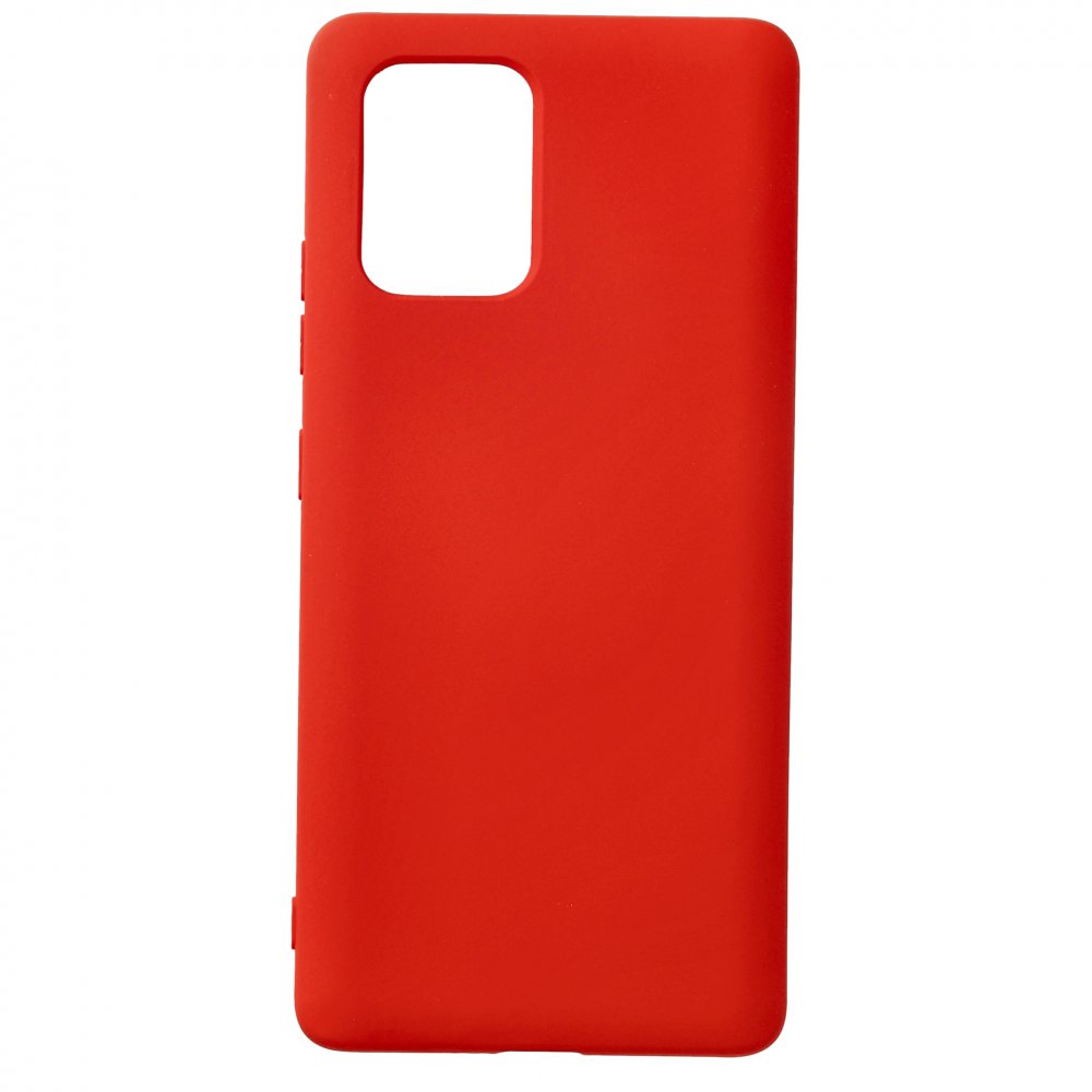 Newface Samsung Galaxy A91 / S10 Lite Kılıf Nano içi Kadife Silikon - Kırmızı