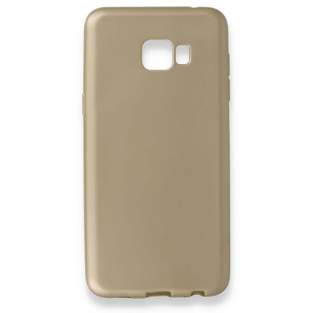 Newface Samsung Galaxy C7 Pro Kılıf First Silikon - Gold
