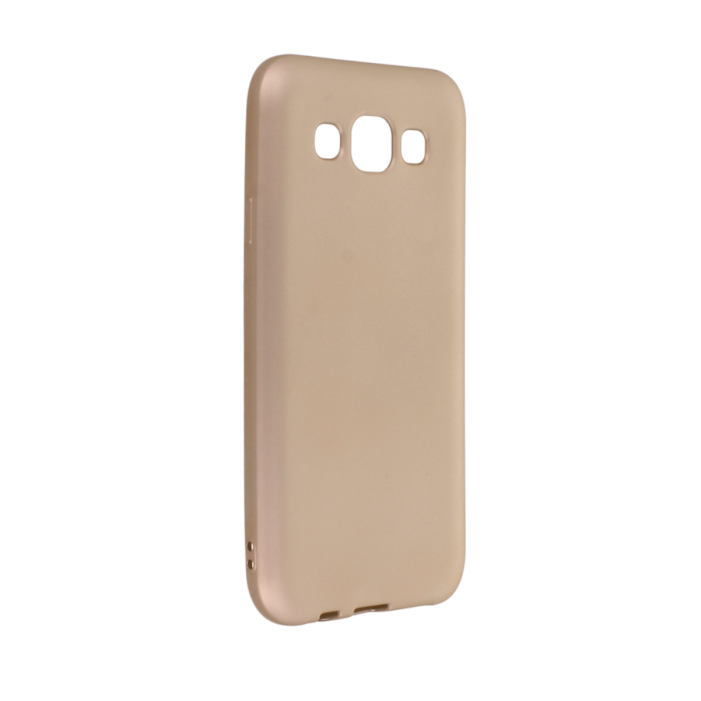 Newface Samsung Galaxy E5 Kılıf First Silikon - Gold