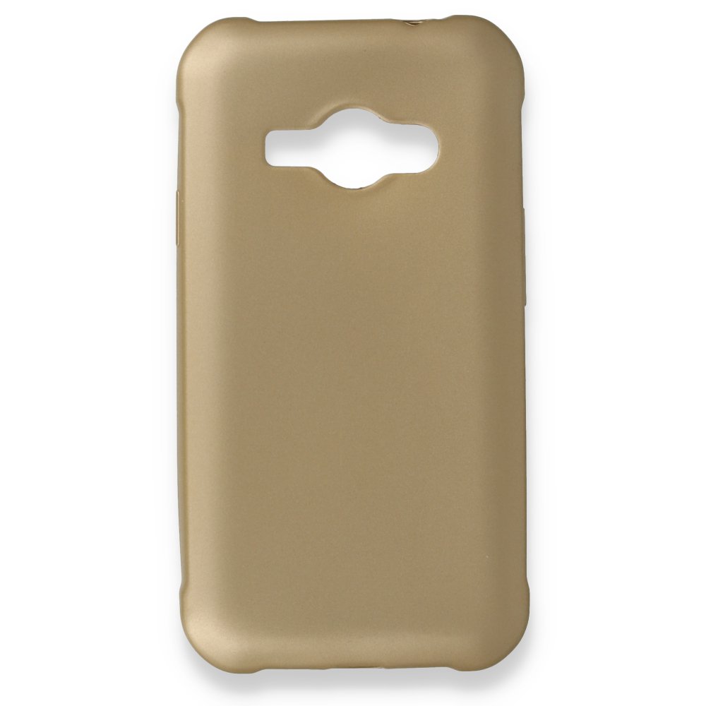Newface Samsung Galaxy J1 Ace Kılıf First Silikon - Gold
