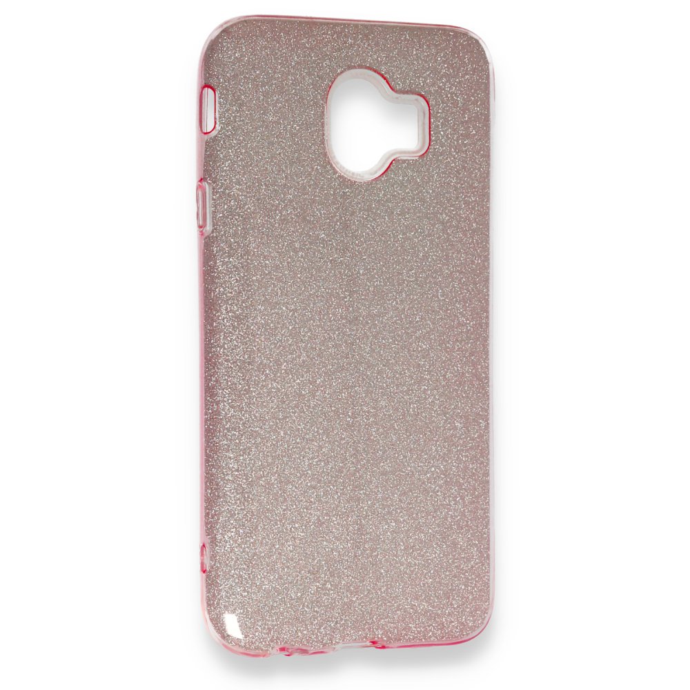 Newface Samsung Galaxy J2 Pro 2018 Kılıf Simli Katmanlı Silikon - Rose