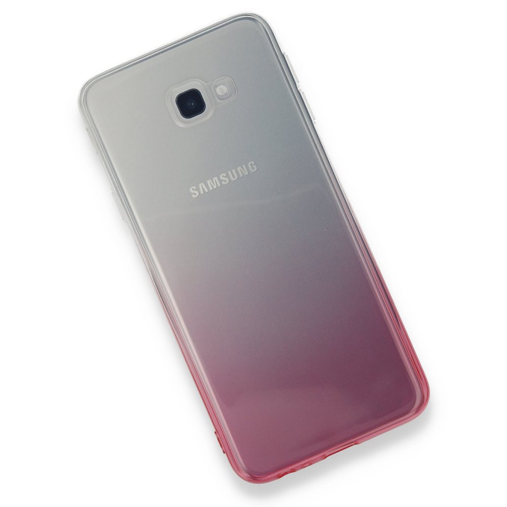 Newface Samsung Galaxy J4 Plus Kılıf Lüx Çift Renkli Silikon - Pembe