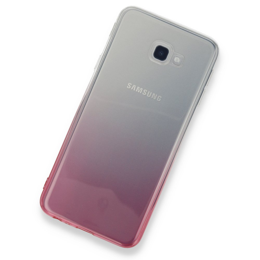 Newface Samsung Galaxy J4 Plus Kılıf Lüx Çift Renkli Silikon - Pembe