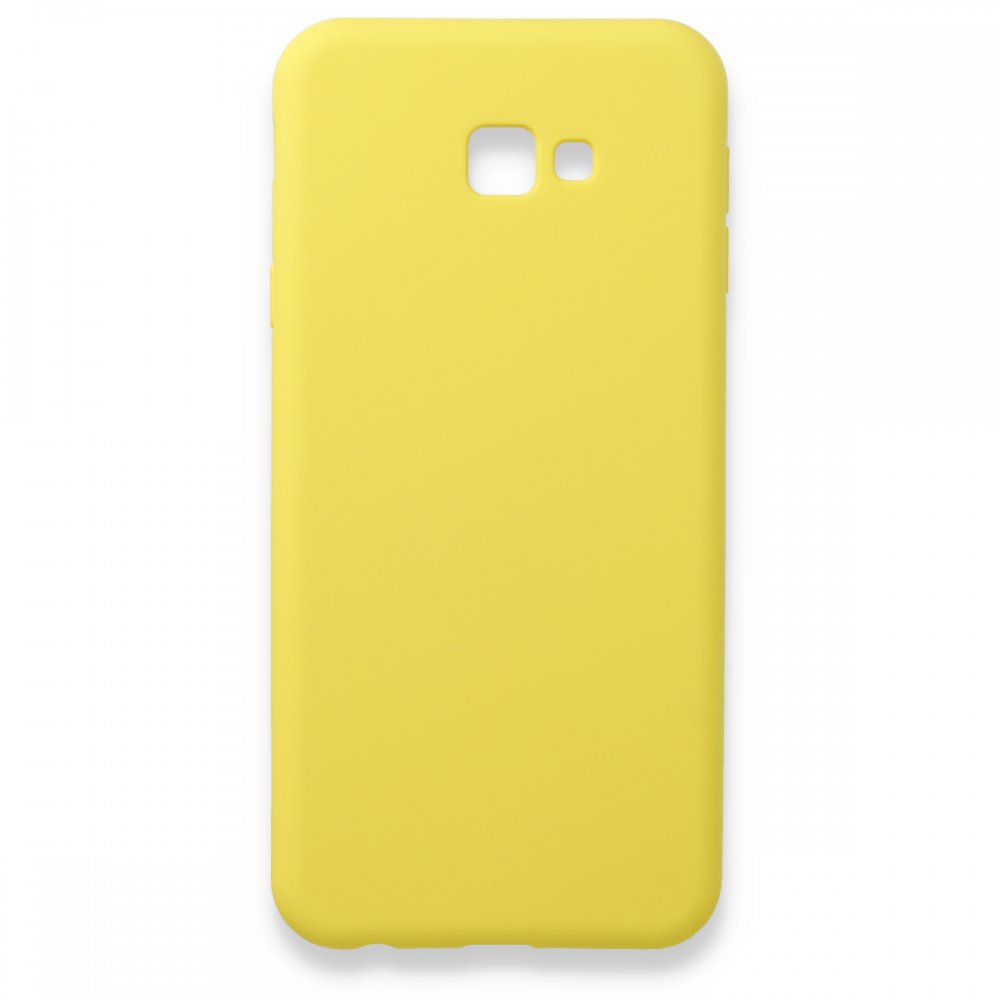 Newface Samsung Galaxy J4 Plus Kılıf Nano içi Kadife Silikon - Sarı