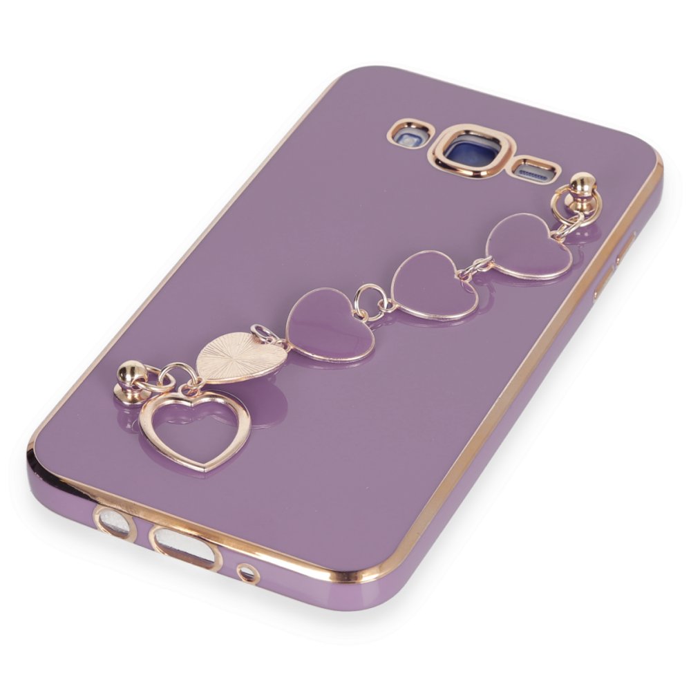 Newface Samsung Galaxy J7 Kılıf Esila Silikon - Mor