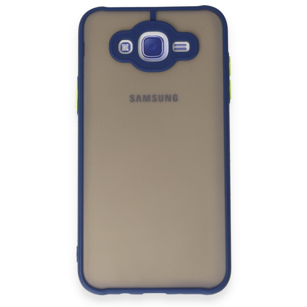 Newface Samsung Galaxy J7 Kılıf Montreal Silikon Kapak - Lacivert