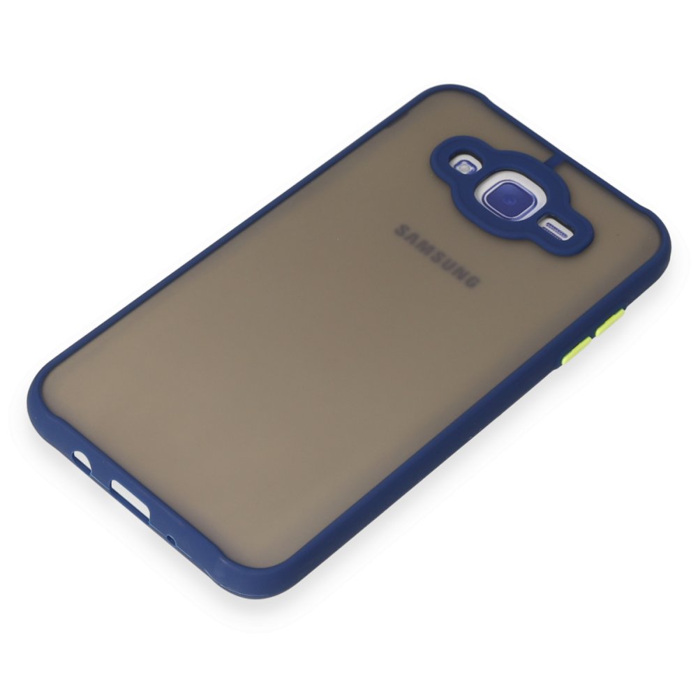 Newface Samsung Galaxy J7 Kılıf Montreal Silikon Kapak - Lacivert