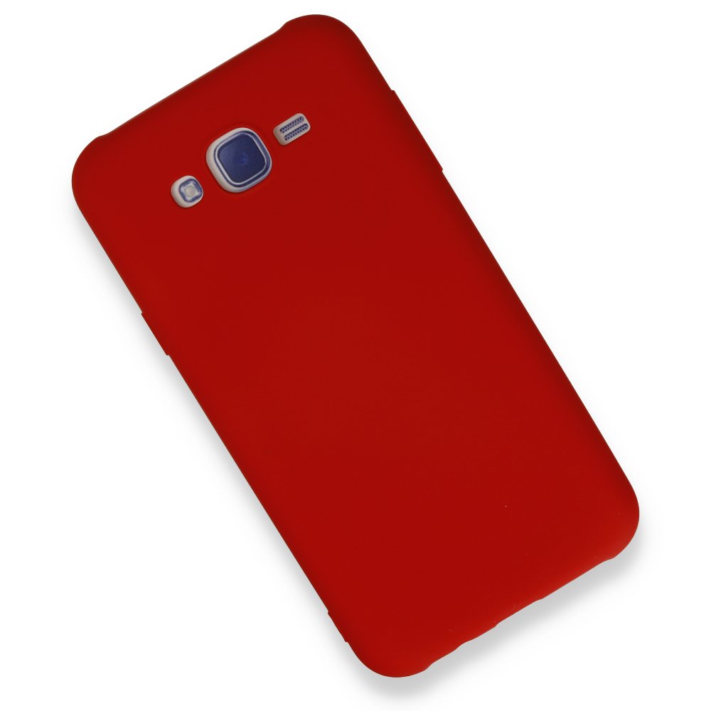 Newface Samsung Galaxy J7 Kılıf Nano içi Kadife  Silikon - Kırmızı