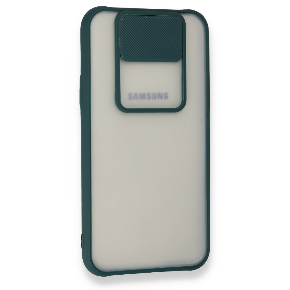 Newface Samsung Galaxy J7 Kılıf Palm Buzlu Kamera Sürgülü Silikon - Yeşil