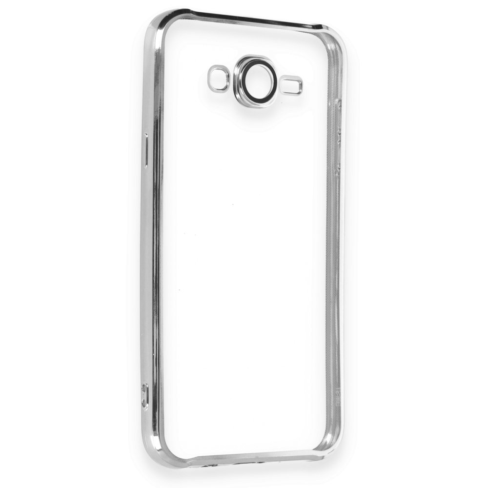 Newface Samsung Galaxy J7 Kılıf Razer Lensli Silikon - Gümüş