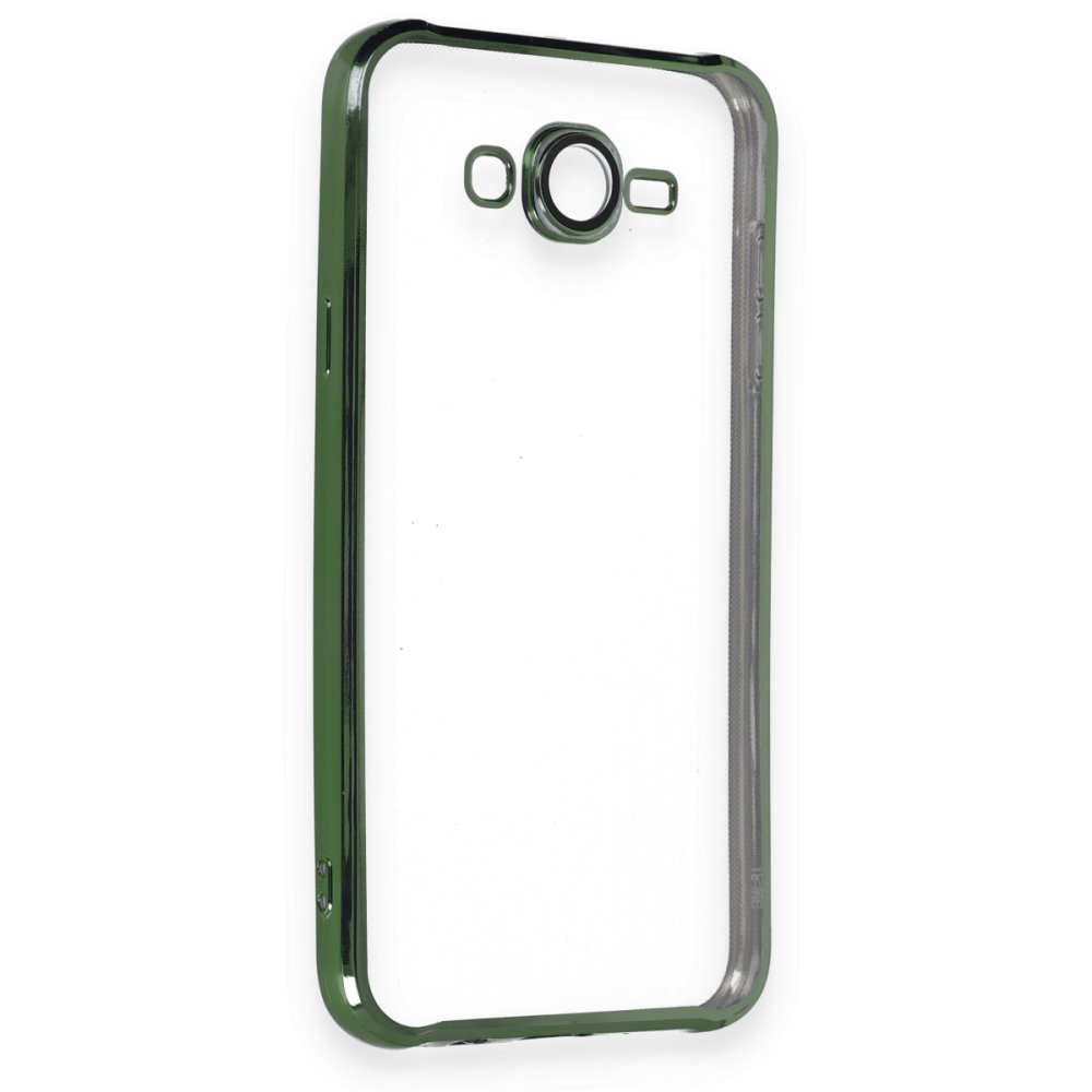 Newface Samsung Galaxy J7 Kılıf Razer Lensli Silikon - Yeşil