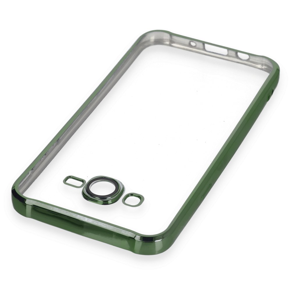 Newface Samsung Galaxy J7 Kılıf Razer Lensli Silikon - Yeşil