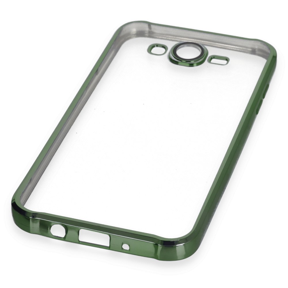 Newface Samsung Galaxy J7 Kılıf Razer Lensli Silikon - Yeşil