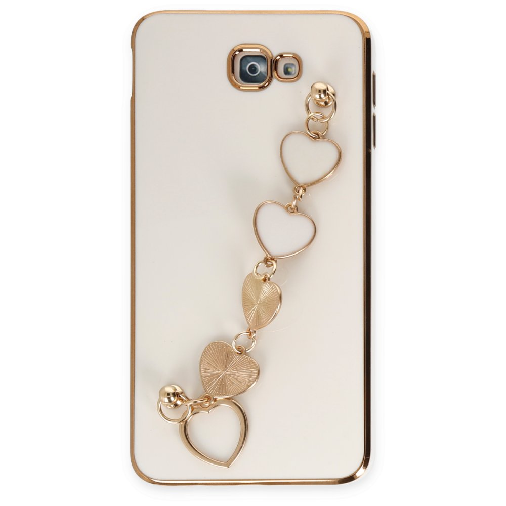 Newface Samsung Galaxy J7 Prime Kılıf Esila Silikon - Beyaz