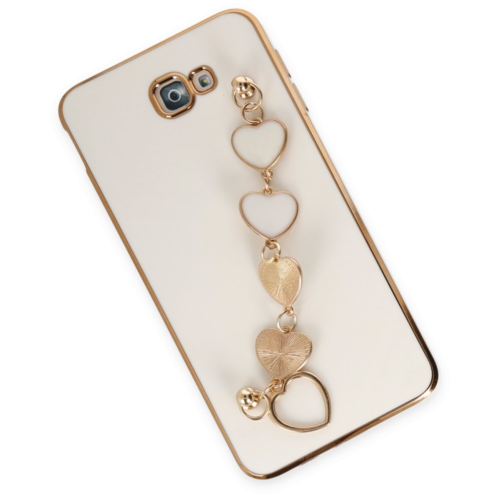 Newface Samsung Galaxy J7 Prime Kılıf Esila Silikon - Beyaz