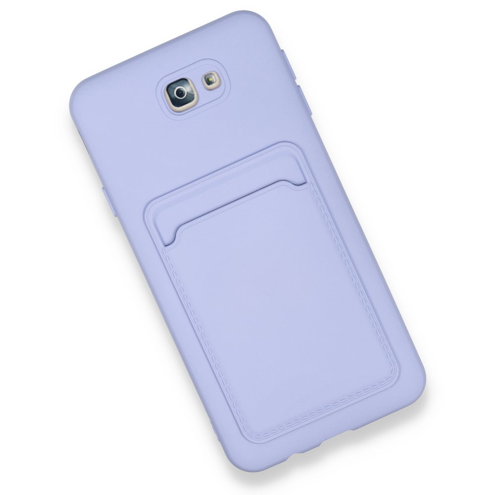Newface Samsung Galaxy J7 Prime Kılıf Kelvin Kartvizitli Silikon - Lila