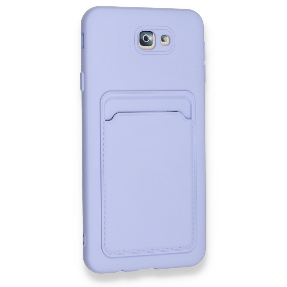 Newface Samsung Galaxy J7 Prime Kılıf Kelvin Kartvizitli Silikon - Lila