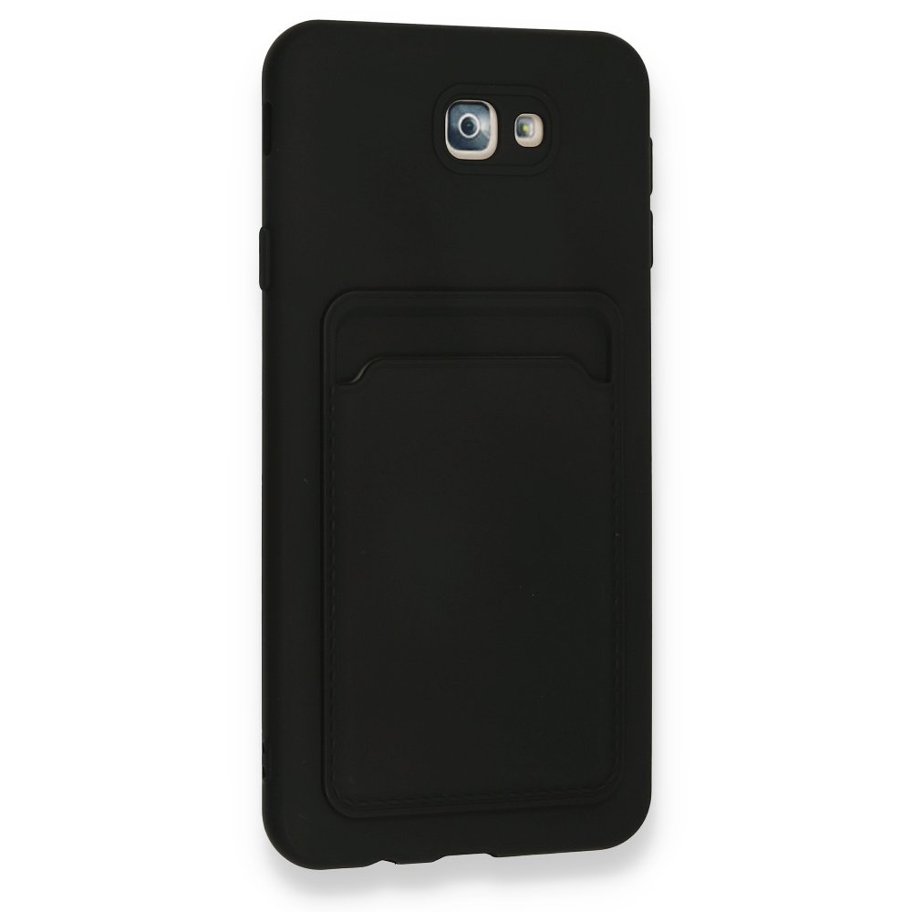 Newface Samsung Galaxy J7 Prime Kılıf Kelvin Kartvizitli Silikon - Siyah