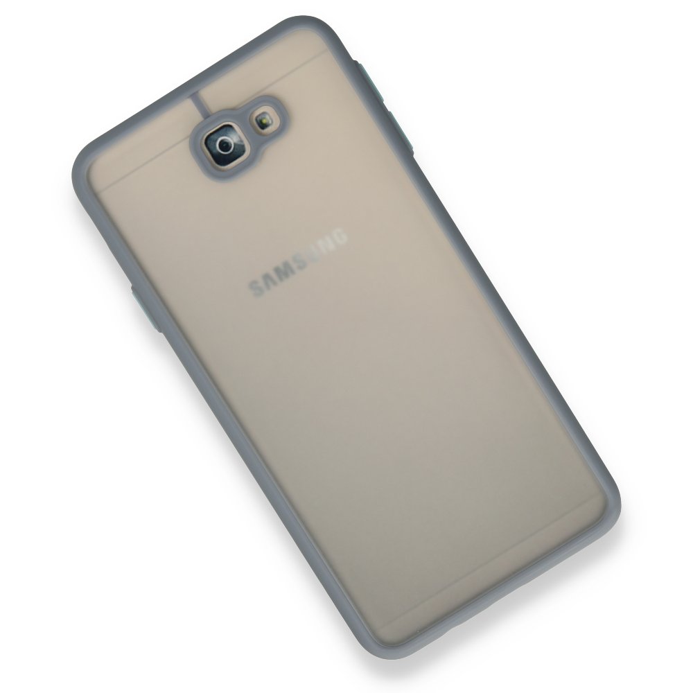Newface Samsung Galaxy J7 Prime Kılıf Montreal Silikon Kapak - Gri