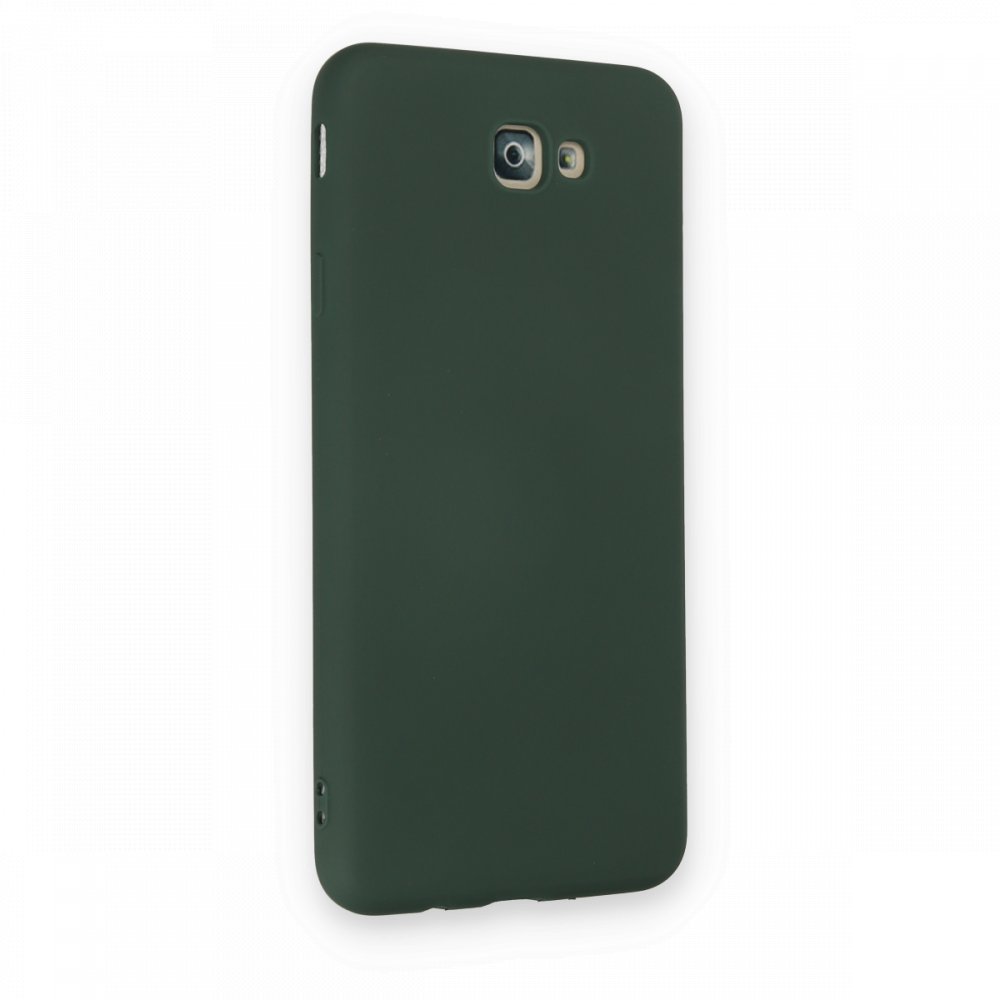 Newface Samsung Galaxy J7 Prime Kılıf Nano içi Kadife  Silikon - Koyu Yeşil